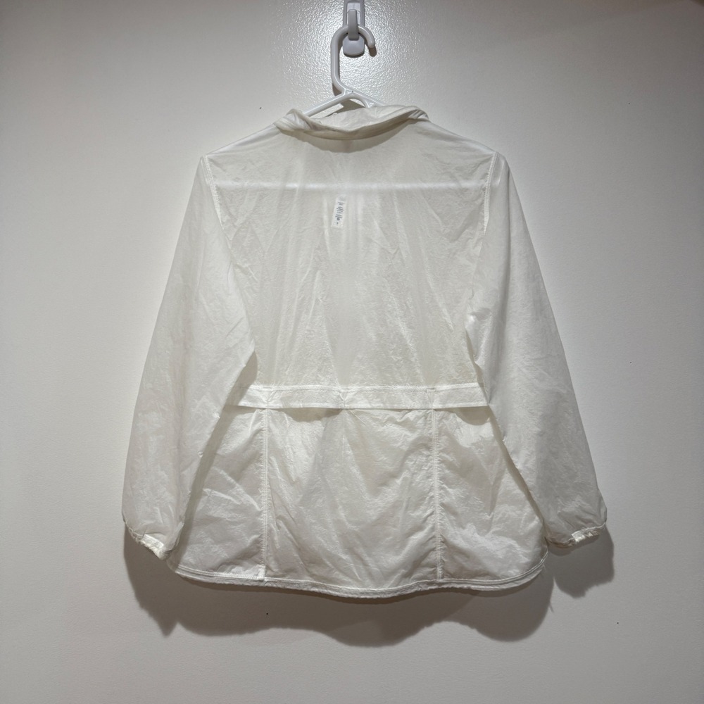 Lululemon Translu Anorak Rain Jacket White Translucent Full Zip Sz 4 Sheer Casua - Picture 5 of 16
